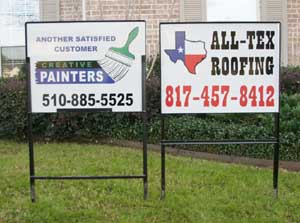 Yard Signs With and Without Riders